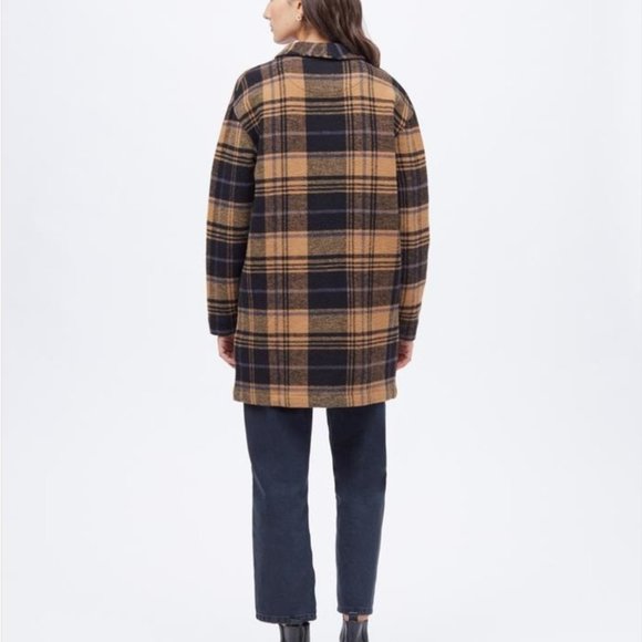 Tentree Plaid Fannel Cacoon Cardigan - Picture 3 of 9